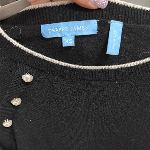 Draper James Black Top with Pearl Details - Picture 4 of 4